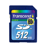 Transcend 512MB Secure Digital Card, 80x
